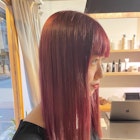 チェリーピンク/ストレートヘア