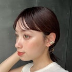 マチルダボブ 大人ボブ 薄めバング ピンクベージュ エモージュ