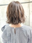 コテ巻き風パーマボブ 外ハネボブ くすみベージュ ボブパーマ