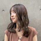 アッシュグレージュ×波巻きカール