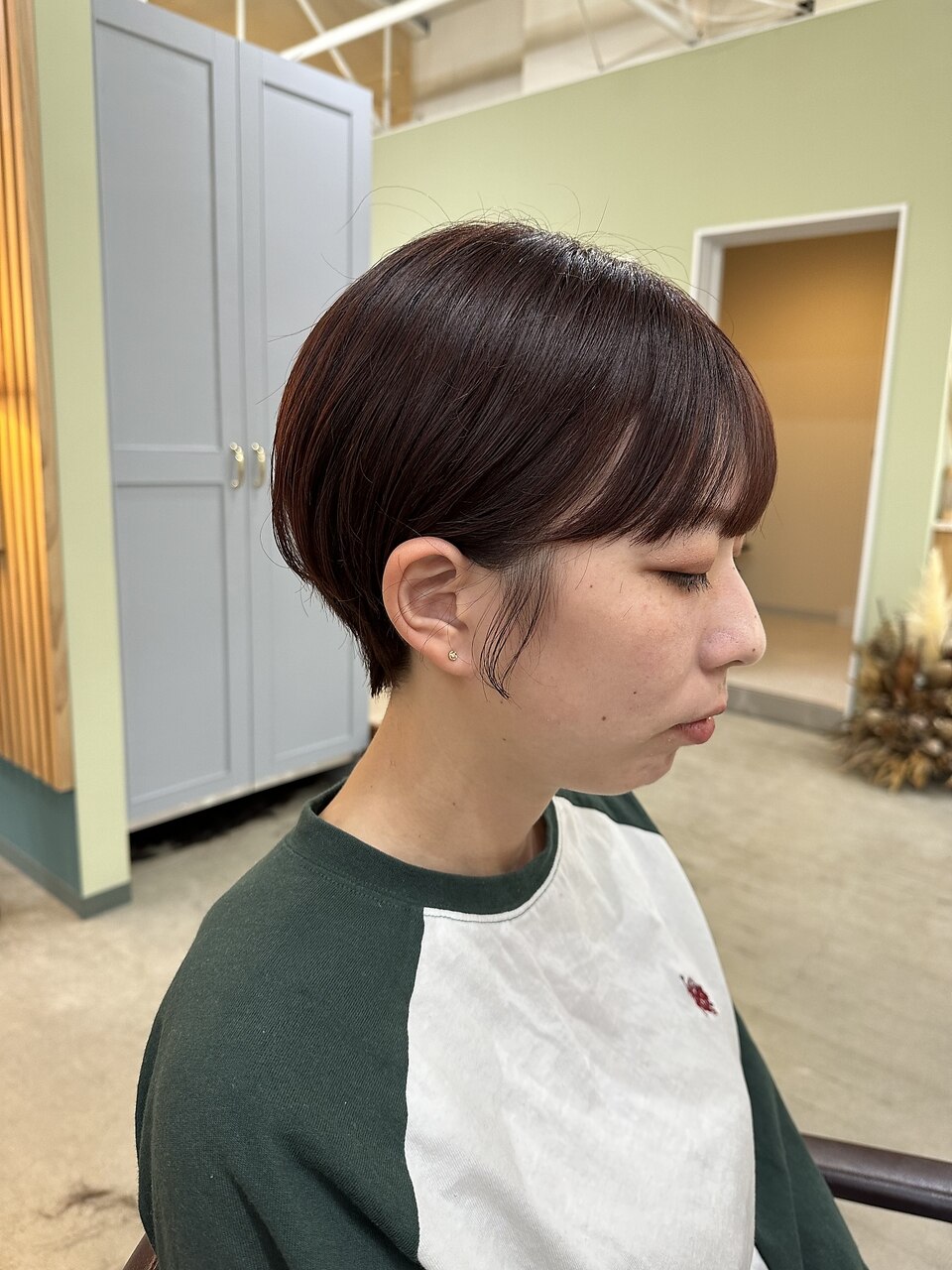 マッシュショート×チェリーピンク