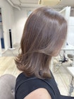 ○ブリーチなしラベンダーベージュ○前髪なし