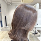 ○ブリーチなしラベンダーベージュ○前髪なし
