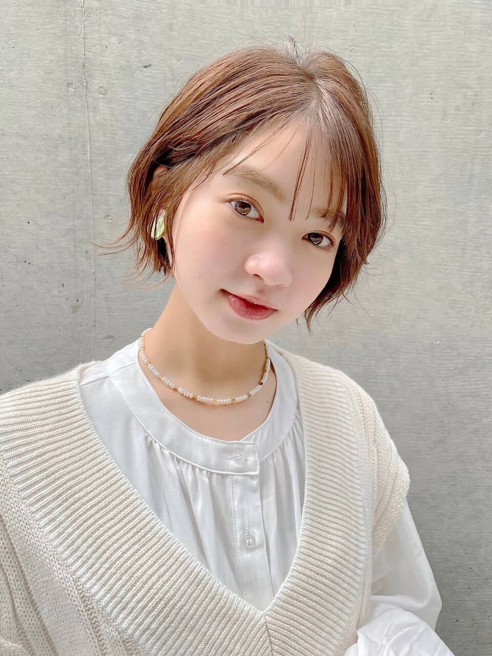 大人愛されショートボブシースルー前髪【久保田夢美】横浜