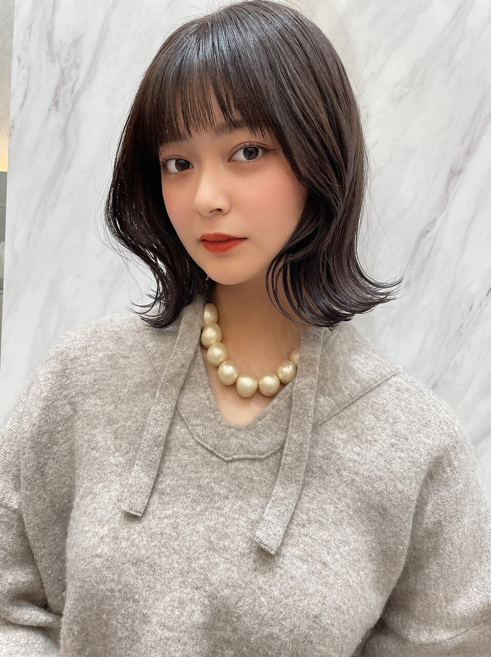 大人かわいいナチュラルスタイル/顔周りレイヤースタイル 
