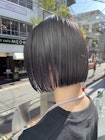 NUDE暗髪ヘイリーボブ ミニボブ 前下がりボブ 切りっぱなしボブ