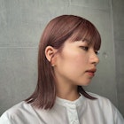 結べるボブ ワイドバング レッドブラウン