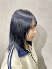 青髪/ネイビーブルー/ブルーブラック/ブルーヘアカラー/HIRO