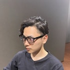 ビジネスツーブロック ナチュラルパーマ 七三アップバング