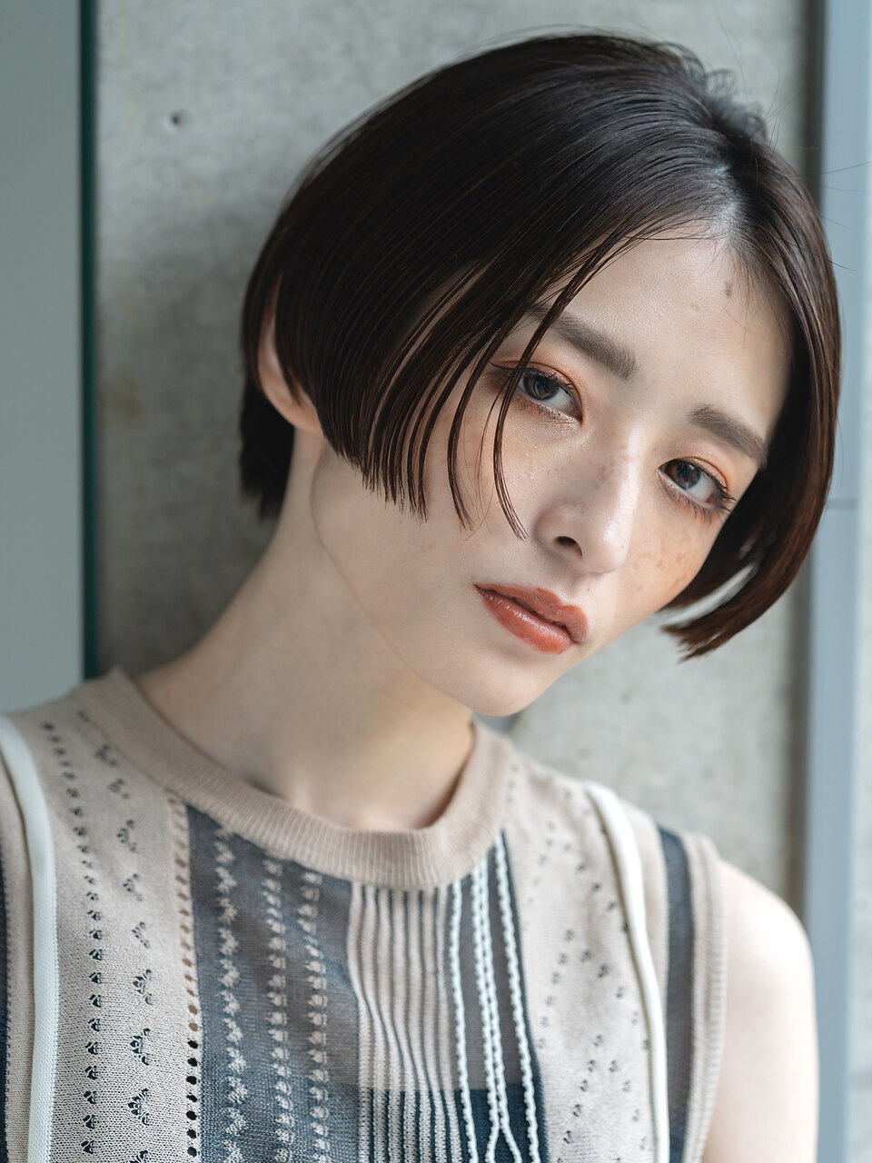 スリークなラインがモードテイストなハンサムマッシュショート