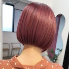 ◯プツッとボブ ワインレッド ボルドー ピンク 赤髪