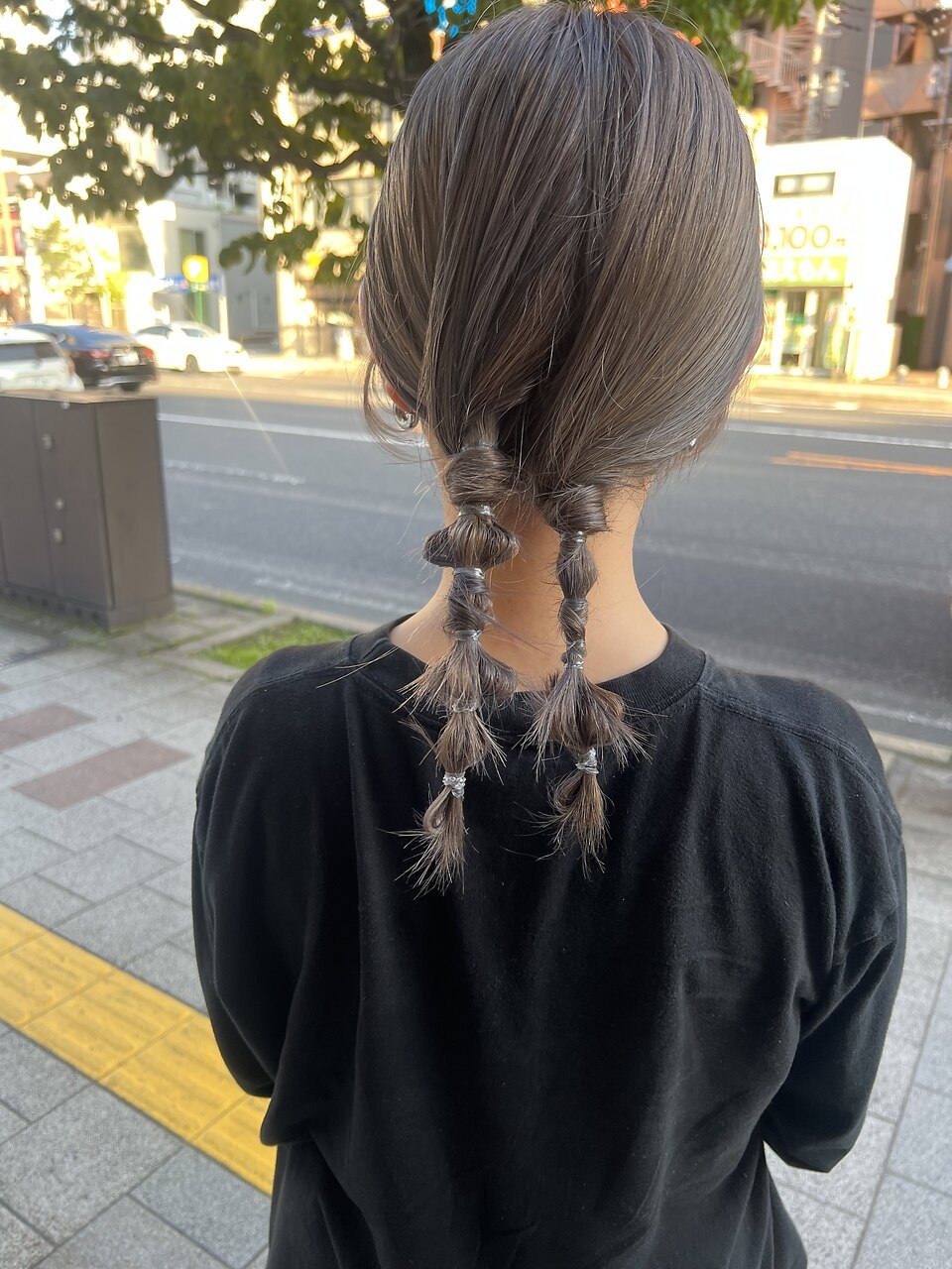 ポコポコツインテールヘアセット