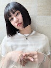 ボブ/ロブ/切りっぱなし/前髪/顔周りカット/銀座一丁目