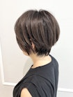 前下がりショートボブ　ハイライトカラー　【銀座】福田