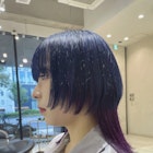 ボブウルフ クラゲウルフ インナーカラー ネイビーカラー 名古屋