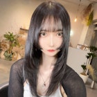 中性ウルフレイヤーカットロングウルフカット姫カット姫ウルフ