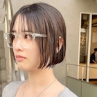 前髪/マチルダボブ/ピンクベージュ/インナーグレージュ/