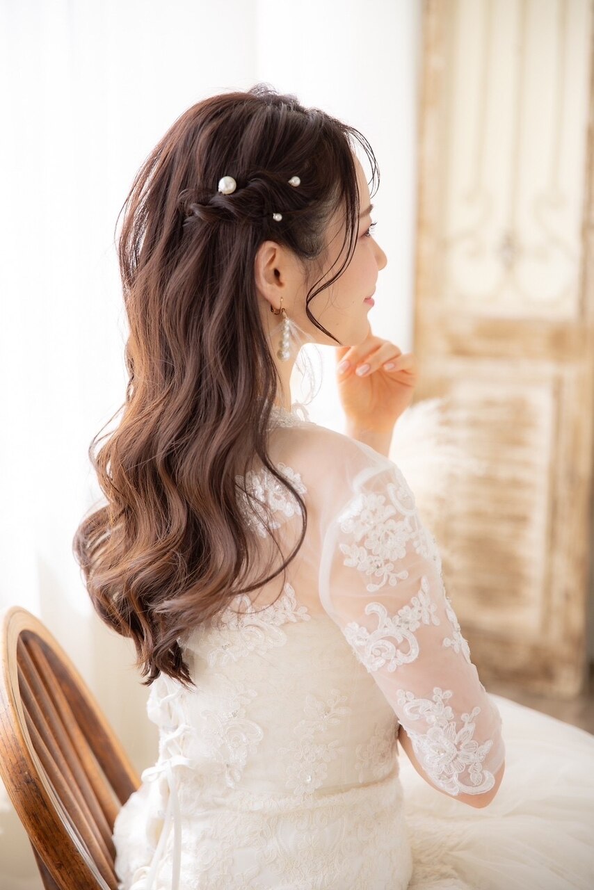 《ヘアセット 》韓国風ハーフツインヘアアレンジ