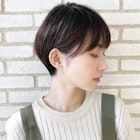 大人可愛い小顔ひし形クビレ丸みボブ20代30代40代大人ショート
