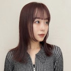 ワインレッド×ボルドーカラー×暖色×切りっぱなし×20代30代