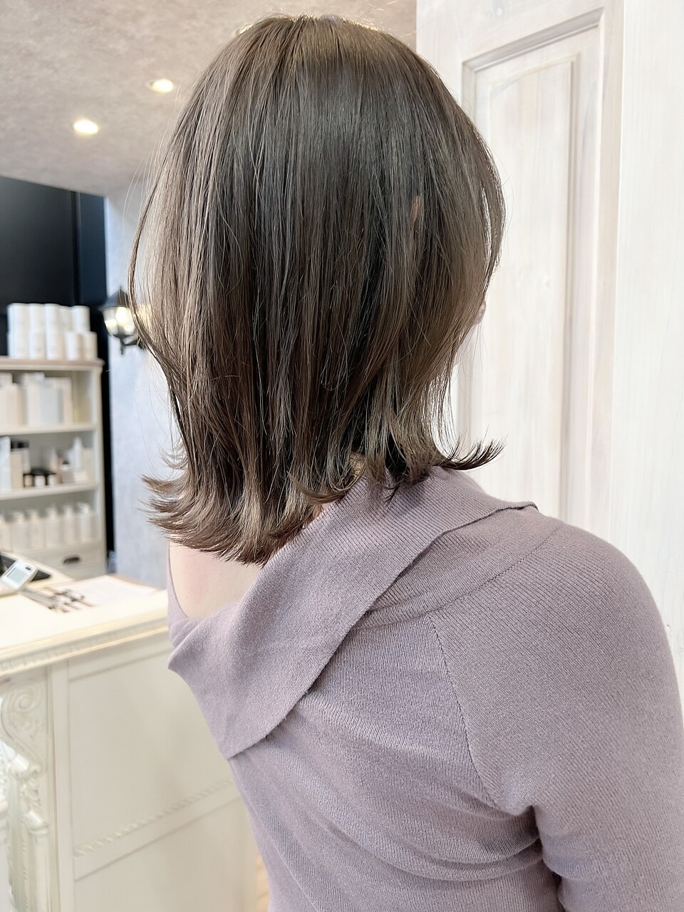 福山市美容室Caary人気透明感秋カラーアッシュオリーブカラー