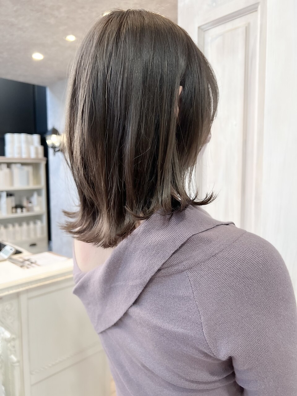 福山市美容室Caary人気透明感秋カラーアッシュオリーブカラー