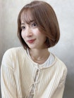 【トレンド】韓国スタイルボブ タンバルモリヘア ベージュカラー