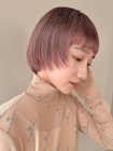 ピンクベージュ/ラベンダーベージュ/ショート/ショートボブ