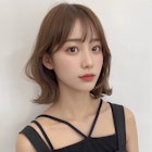 ミディアムタンバルモリで可愛い韓国ヘア外はねボブS