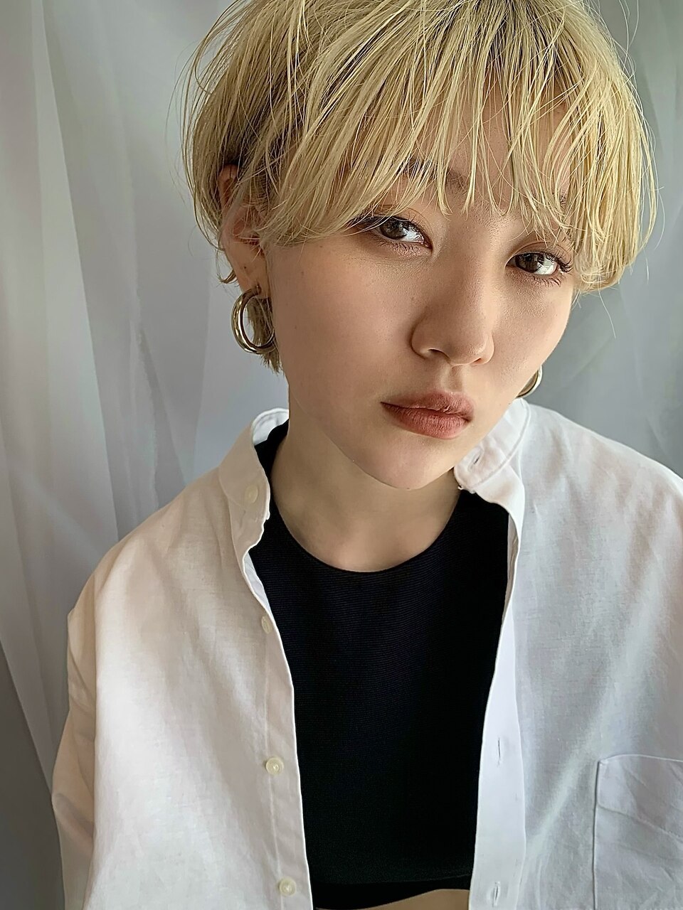【 マッシュショート × ハイトーンベージュ 】浅野美紀