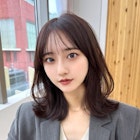 大人可愛いミディアムレイヤー ワンカールで可愛いヘア