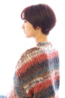 くびれショートボブ×艶カラー×前髪パーマ30代40代50代