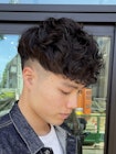 大人スペインカールスパイラルパーマ刈り上げフェード19時以降