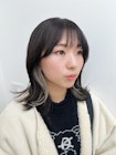 艶感グレーブラック×インナーホワイトカラー<艶感/銀座/美髪>