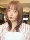 顔周りレイヤー ウルフレイヤーカット イルミナカラー20代30代