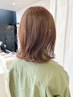 福山caary切りっぱなし外ハネボブマロンベージュ大人かわいい