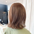 福山caary切りっぱなし外ハネボブマロンベージュ大人かわいい