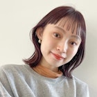 暖色カラー/暖色/オレンジ/ピンク/ボブ/重めカット