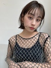 くびれボブ　フェイスレイヤー　シアーグレージュ