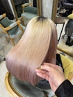 ブリーチ毛の方を高難易度縮毛矯正で艶髪に変身♪