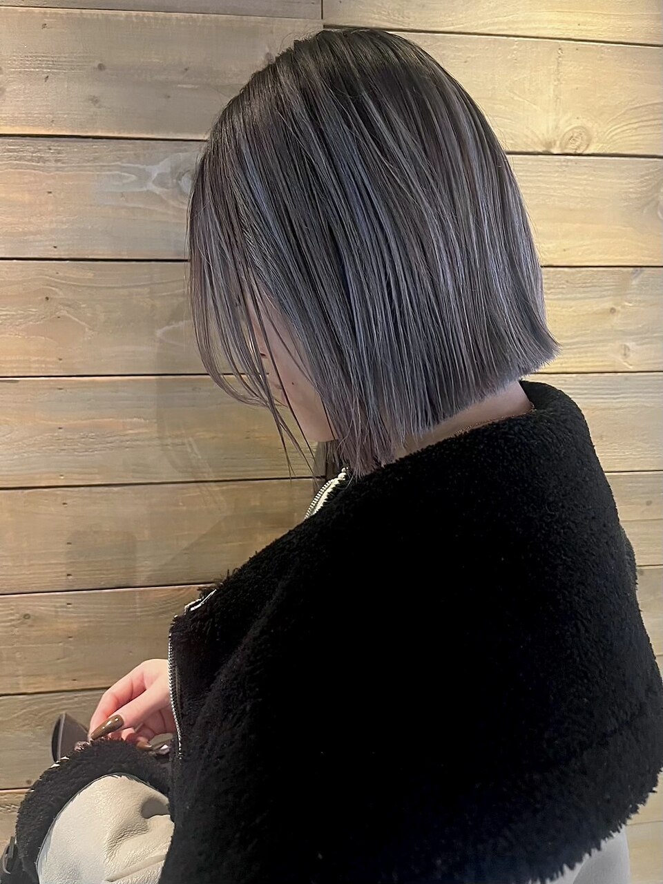 【 ハイライト ×  シルバーアッシュ × ボブ 】浅野美紀