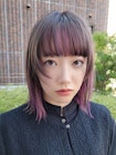 ボブ/インナーカラー/ラベンダーアッシュ/ウルフカット/air榊原