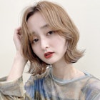 ハイトーンボブ♪透明感ベージュ♪30代/前髪無し/ナチュラルボブ