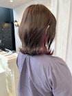 福山人気ココアブラウンインナーカラーピンクラベンダー20代30代