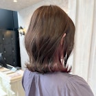 福山人気ココアブラウンインナーカラーピンクラベンダー20代30代