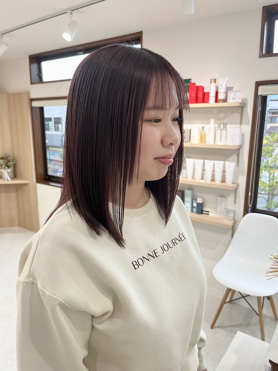 酸熱トリートメント×ピンクブラウン