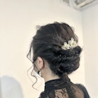 20代30代お呼ばれヘアセットシンプルシニヨン