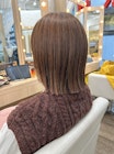 AVEDAベージュカラー×切りっぱなしボブ