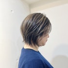 【小田急線/梅ヶ丘gillia】白髪ぼかしハイライト・くびれボブ