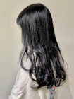 ナチュラル黒染めブラック艶感ストレート美肌透明ブラックカラー